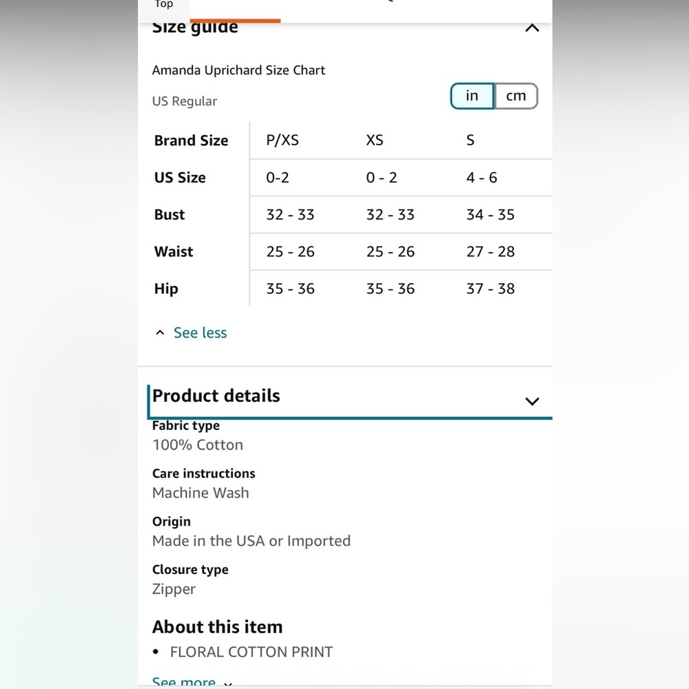 Amanda Uprichard Francine Floral cotton MIDI dress size large orange white - Picture 6 of 6